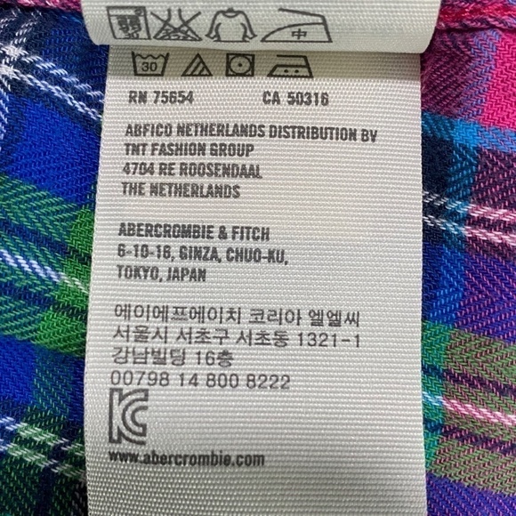 HOLLISTER long sleeve snap closure plaid shirt size M (fits small) - Picture 7 of 8